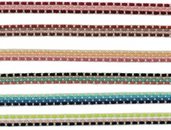 Multi colors cotton braid ribbon trims for apparel