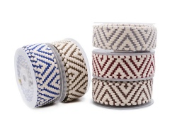 Custom thick 40mm zigzag woven jacquard webbing tapes