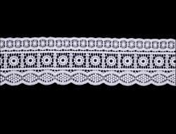 White 3 inch wide embroidery trims supplier in China